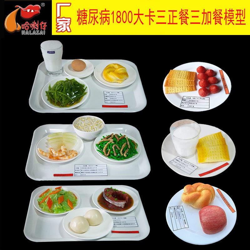 糖尿病人三正餐三加餐1800大卡模型