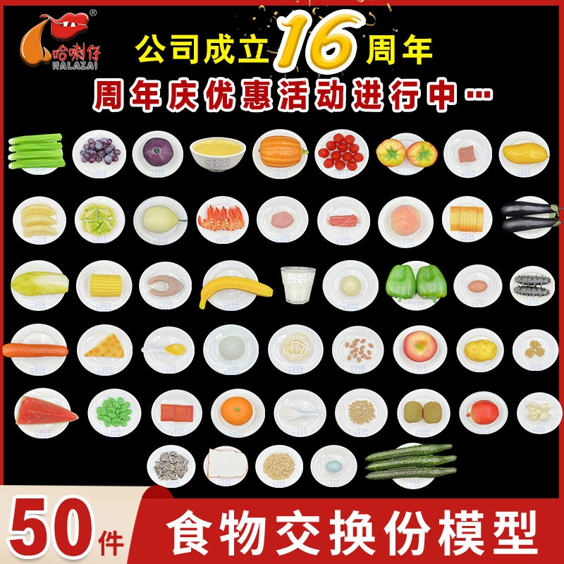 食物交换份模型50件套