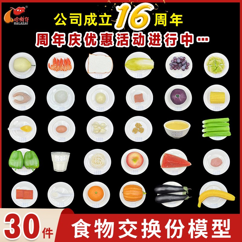 食物交换份模型30件套