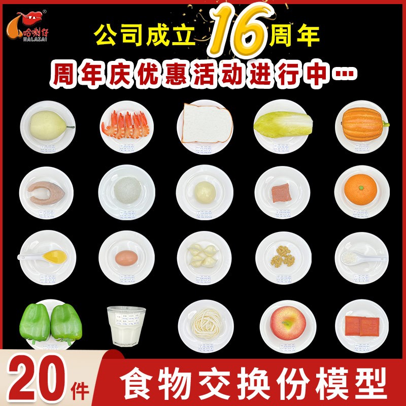 食物交换份模型20件套