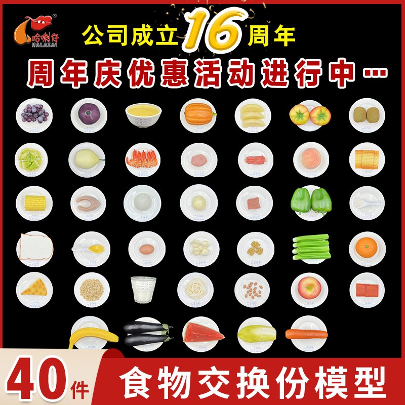 食物交换份模型40件套