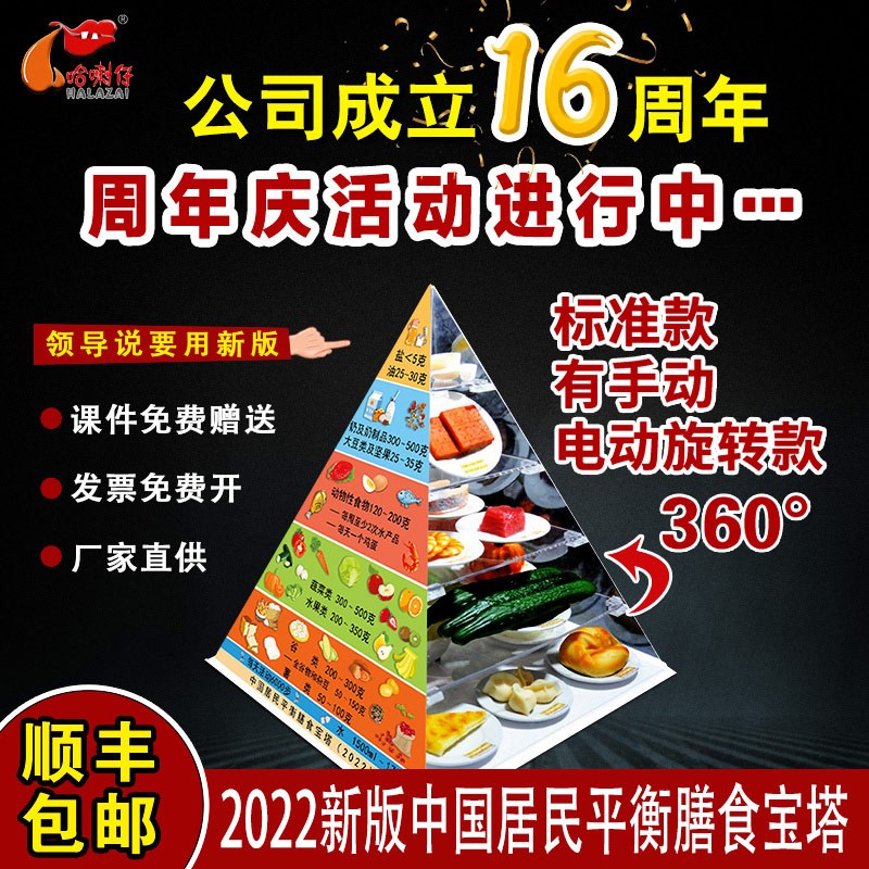 标准款中国居民平衡膳食宝塔模型